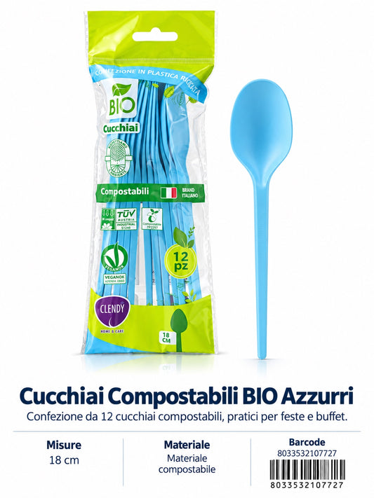 Prezzo Nettocucchiai Bio In Cpla 12 Pz Azzurri
