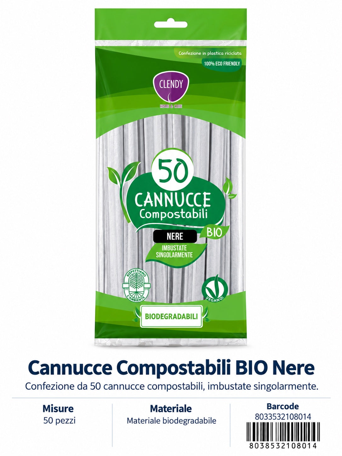 Prezzo Nettocannucce Bio Nere 50Pz Imbustate Singola