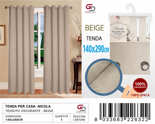 TENDA PER CASA NICOLA-OLIVIA 140X290CM