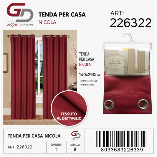 TENDA PER CASA OLIVIA 140*290CM