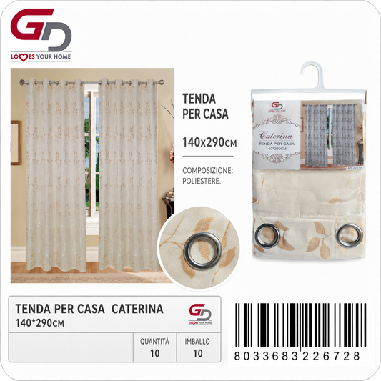 TENDA PER CASA CATERINA 140*290CM PANNA