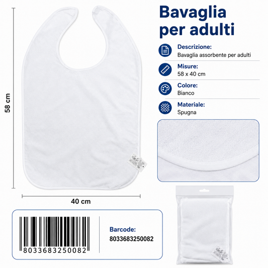 Bavaglia Per Adulti 58*40Cm