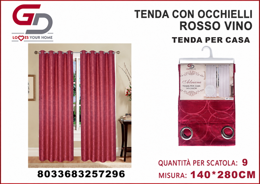 TENDA PER CASA ADRIANA 140*280CM BORDEAUX