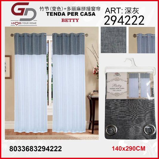 TENDA PER CASA BETTY 140*290CM GRIGIO SCURO