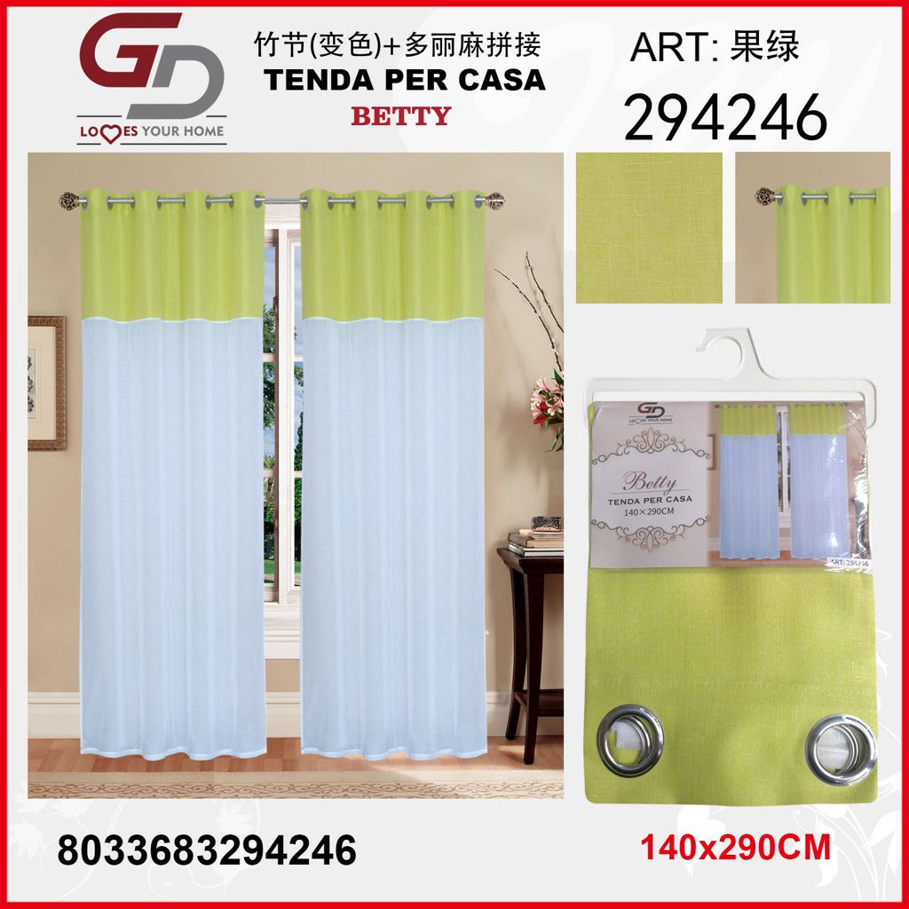 TENDA PER CASA BETTY 140*290CM VERDE
