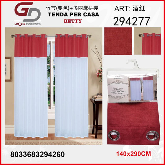 TENDA PER CASA BETTY 140*290CM ROSSO