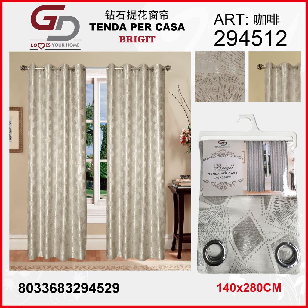 TENDA PER CASA BRIGIT 140*280CM PANNA