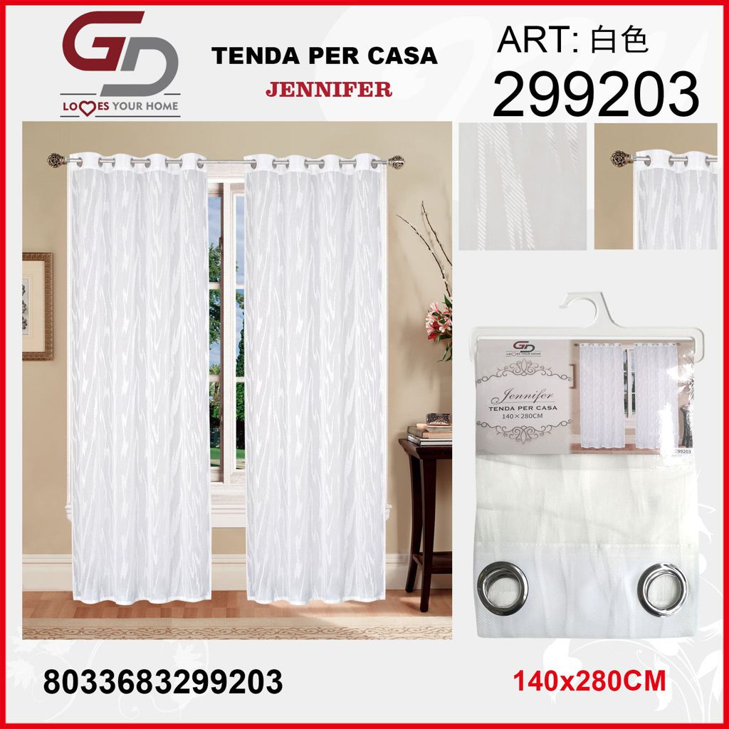 TENDA PER CASA JENNIFER 140*280CM ARGENTO