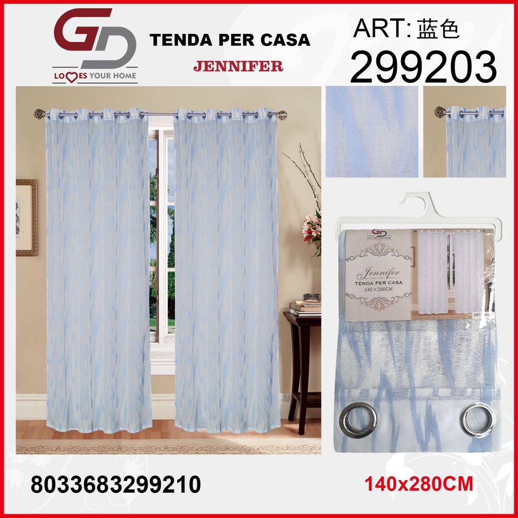 TENDA PER CASA JENNIFER 140*280CM BLU