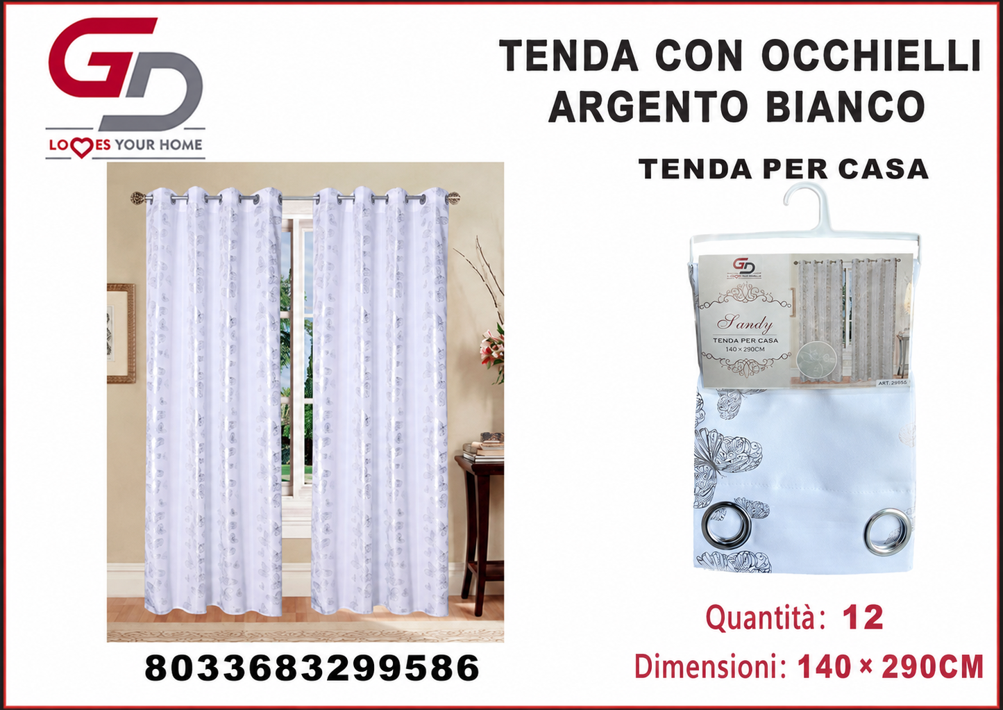 TENDA PER CASA SANDY 140*290CM