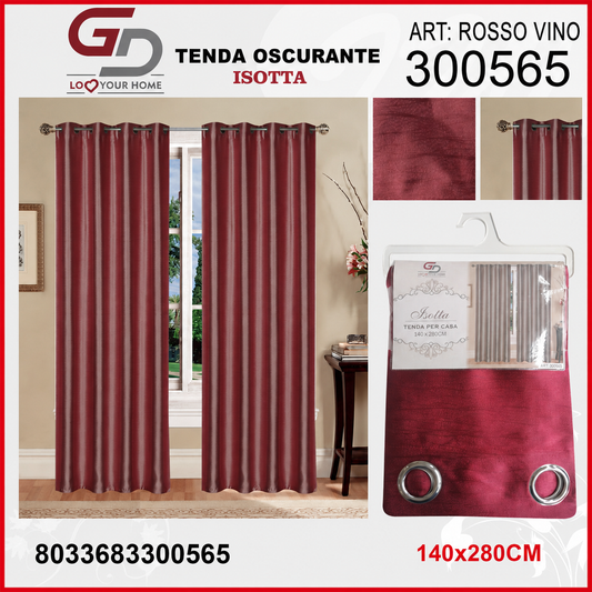 TENDA DA CASA OSCURANTE ISOTTA 140X280CM ROSSO