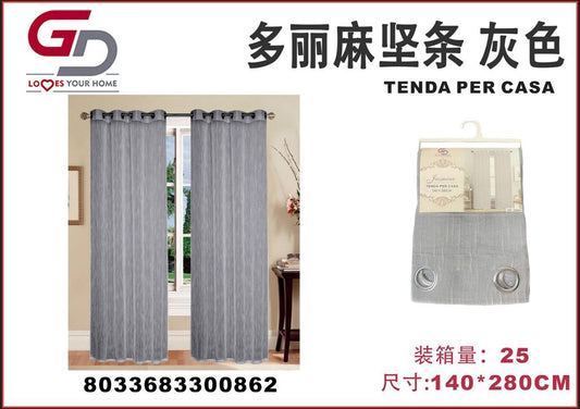 TENDA PER CASA JASMINE 140*280CM GRIGIO