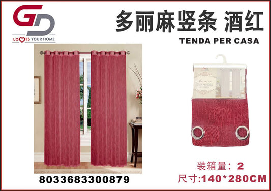 TENDA PER CASA JASMINE 140*280CM ROSSO