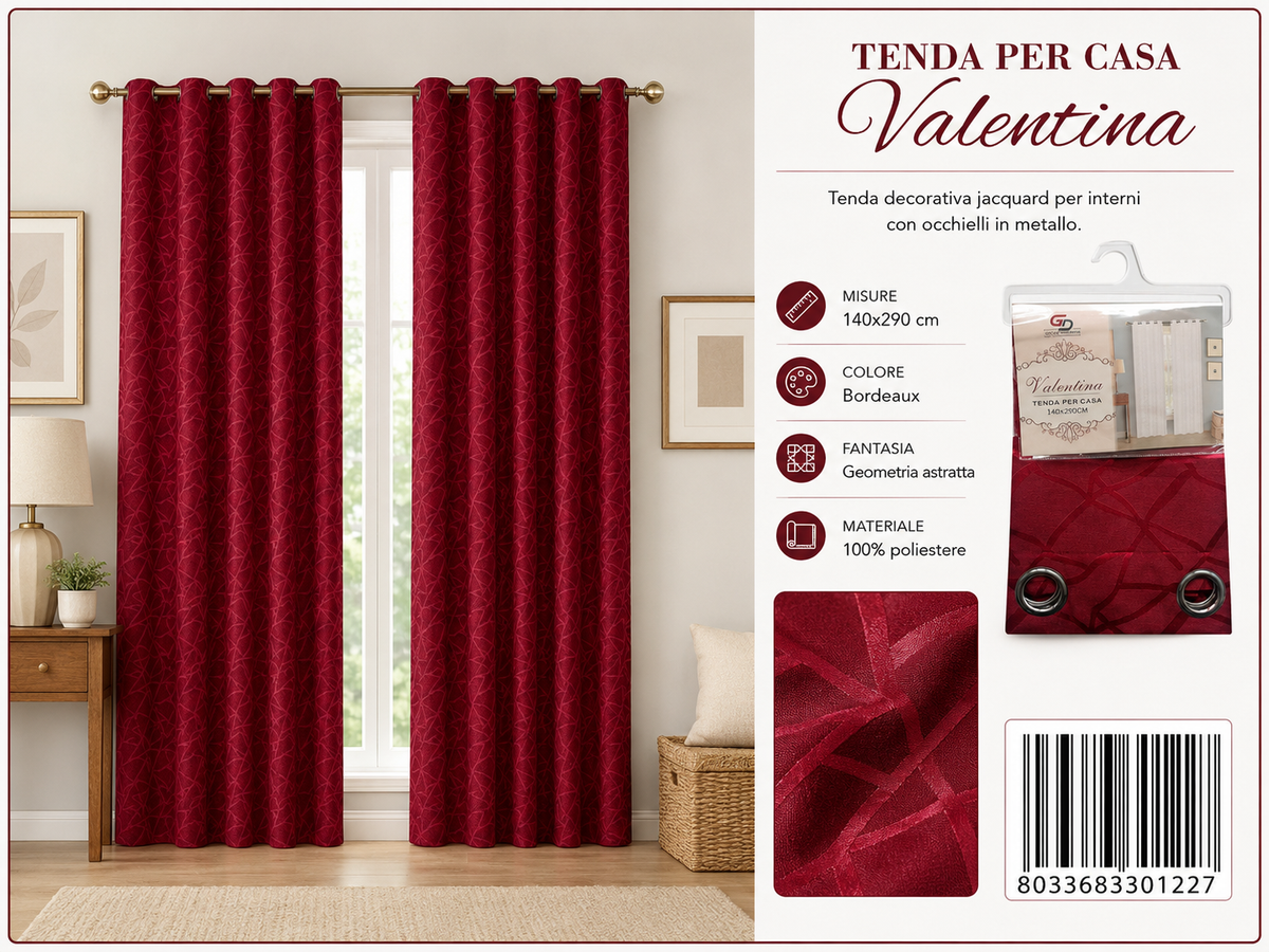 TENDA PER CASA VALENTINA 140*290CM - 8033683301227