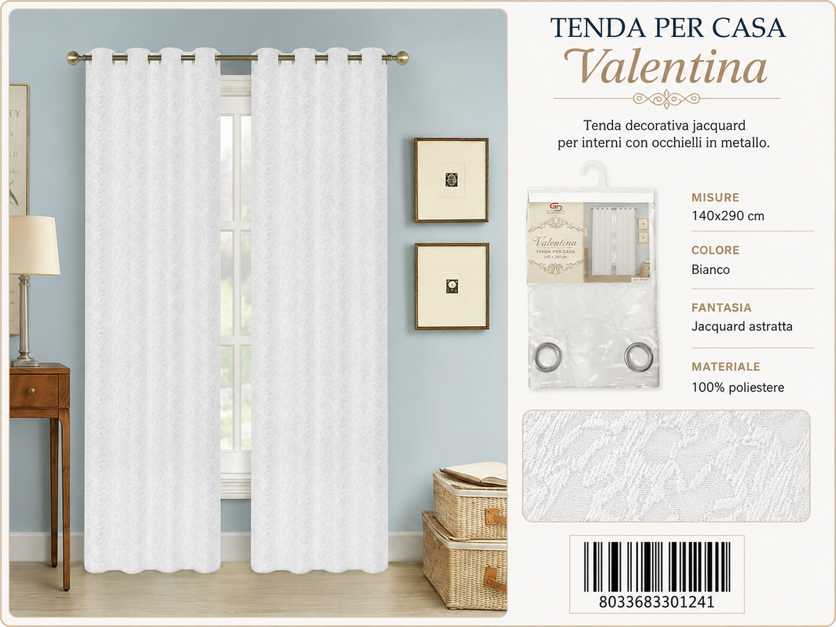 TENDA PER CASA VALENTINA 140*290CM - 8033683301241