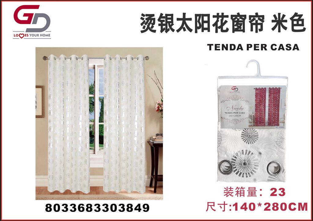 TENDA PER CASA NICOLA 140*280CM GRIGIO