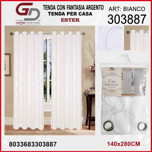 TENDA PER CASA ESTER 140*280CM BIANCO