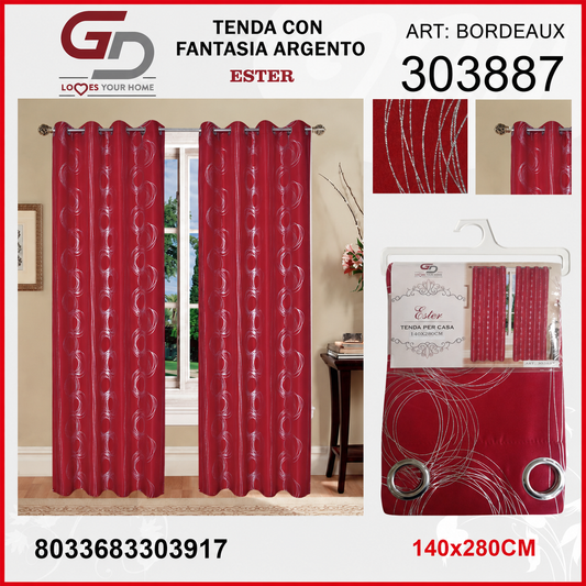 TENDA PER CASA ESTER 140*280CM GRIGIO