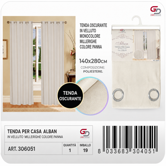 TENDA PER CASA ALBAN 140*280CM