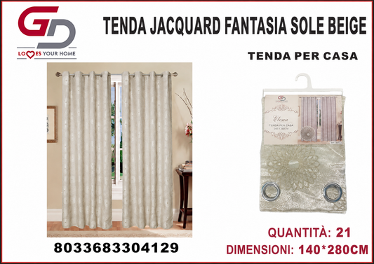 TENDA PER CASA ELENA 140*280CM BEIGE