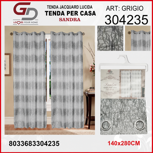TENDA PER CASA SANDRA 140*280CM GRIGIO