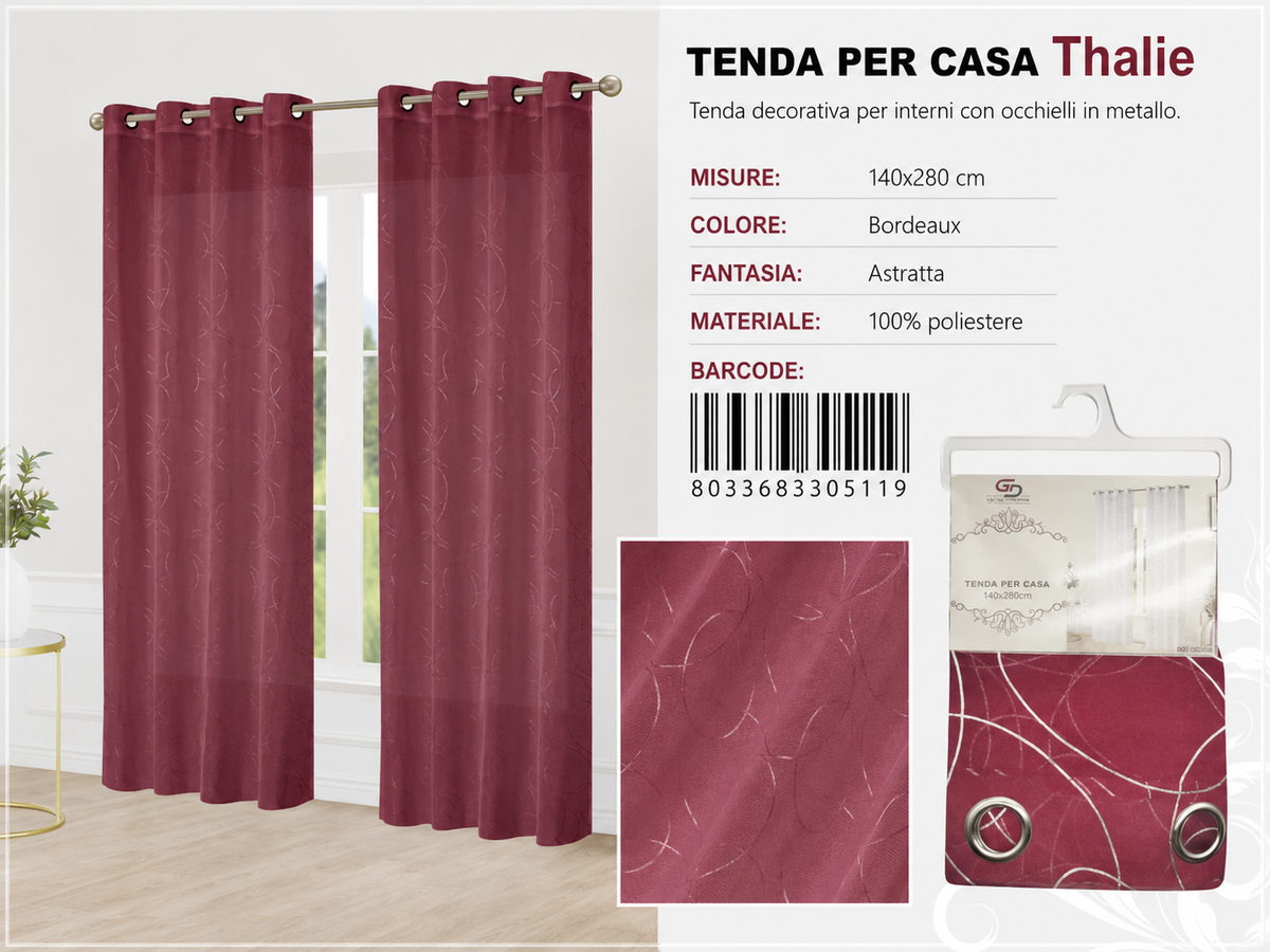 TENDA PER CASA THALIE 140*280CM - 8033683305119