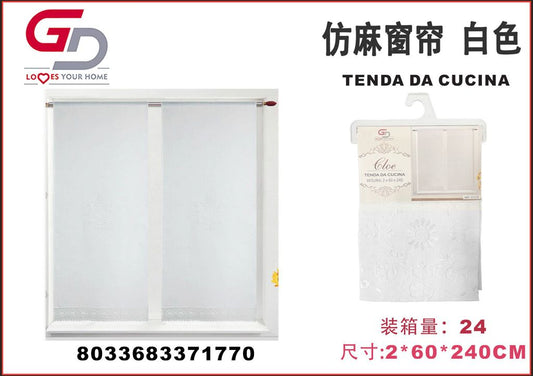 TENDA PER CASA CLOE BIANCO 2*60*240CM