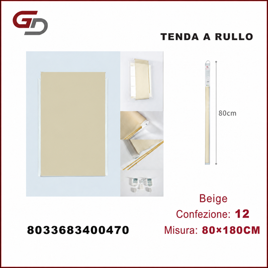 TENDA A RULLO TRASLUCIDA 80*180CM BEIGE