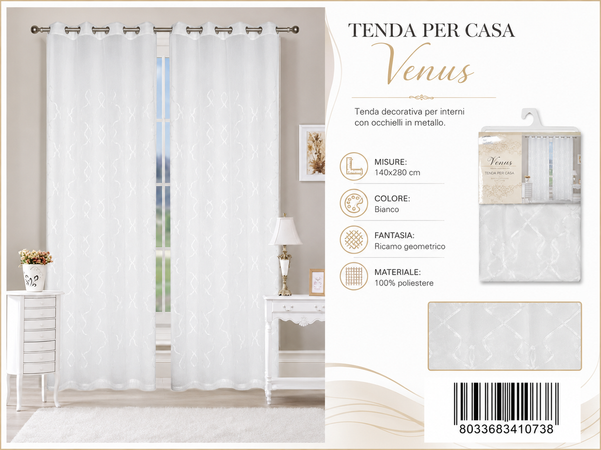 TENDA PER CASA VENUS 140*280CM - 8033683410738