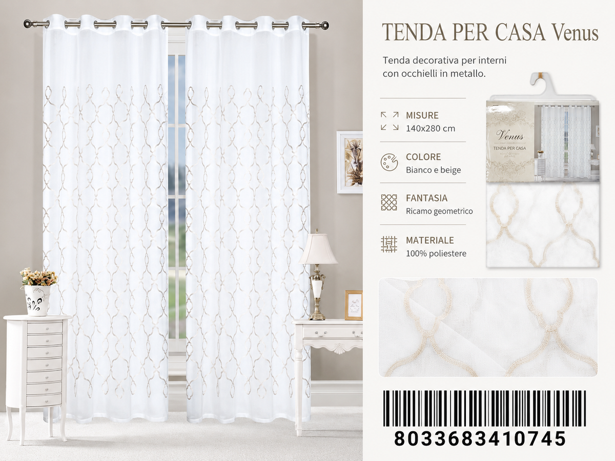 TENDA PER CASA VENUS 140*280CM - 8033683410745