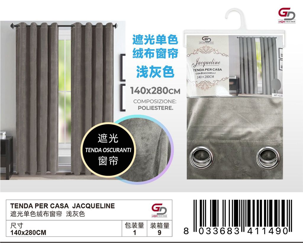 TENDA PER CASA JACQUELINE 140*280CM 260G