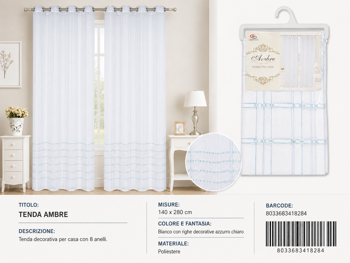 TENDA PER CASA AMBRE 140*280CM - 8033683418284
