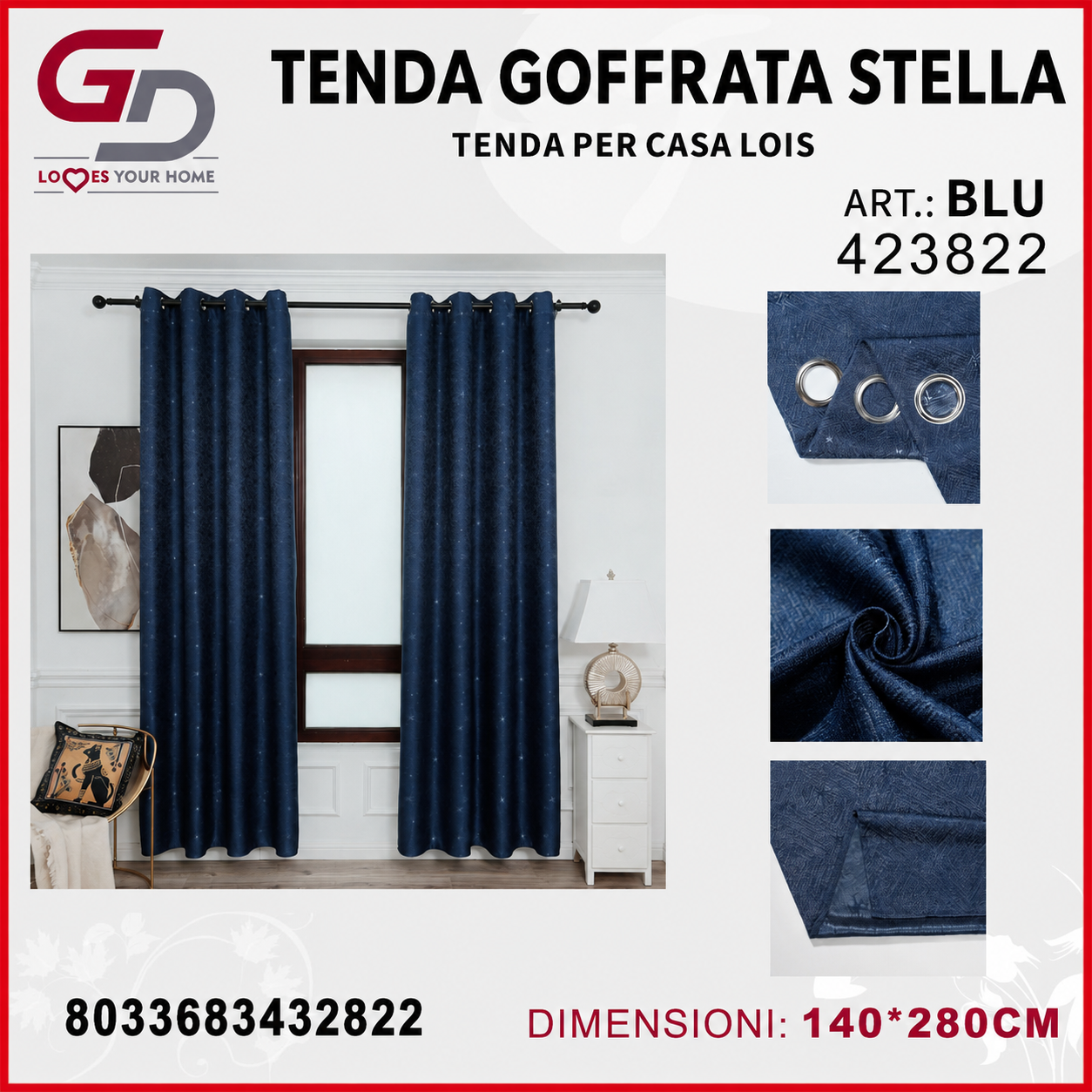TENDA PER CASA LOIS 140*280CM