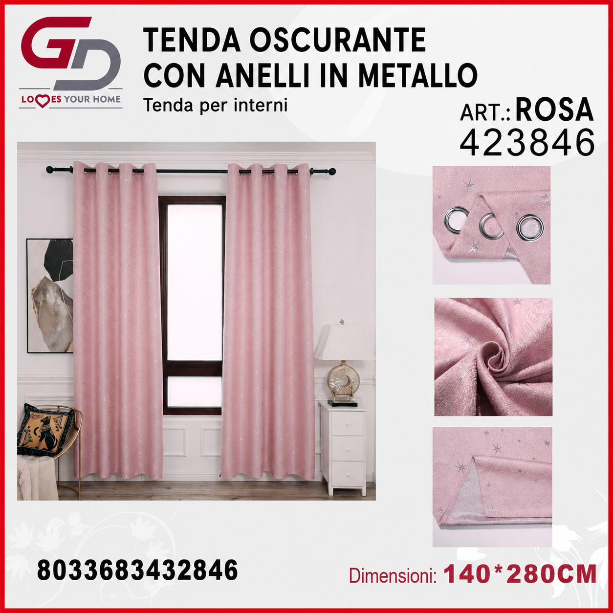 TENDA PER CASA LOIS 140*280CM