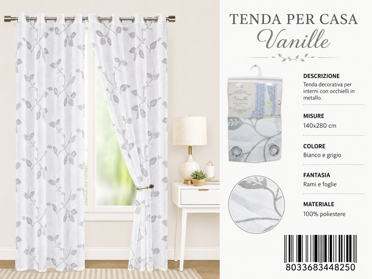 TENDA PER CASA VANILLE 140*280CM - 8033683448250