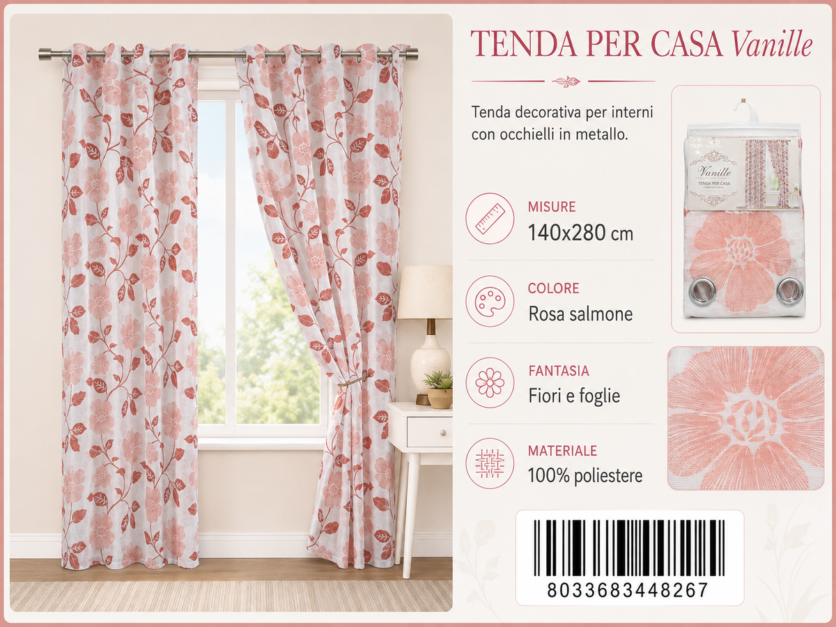 TENDA PER CASA VANILLE 140*280CM - 8033683448267