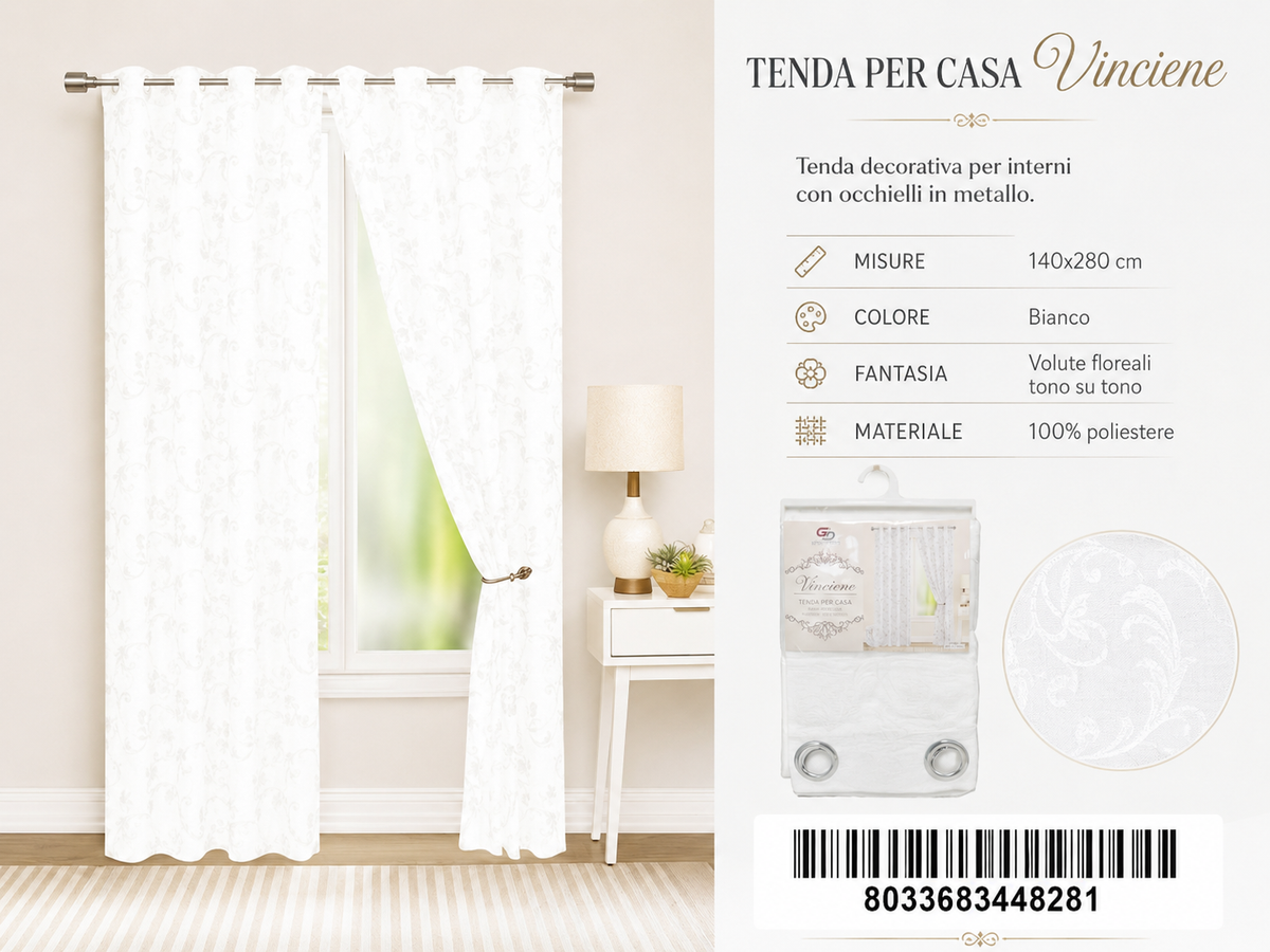TENDA PER CASA VINCIENE 140*280CM - 8033683448281