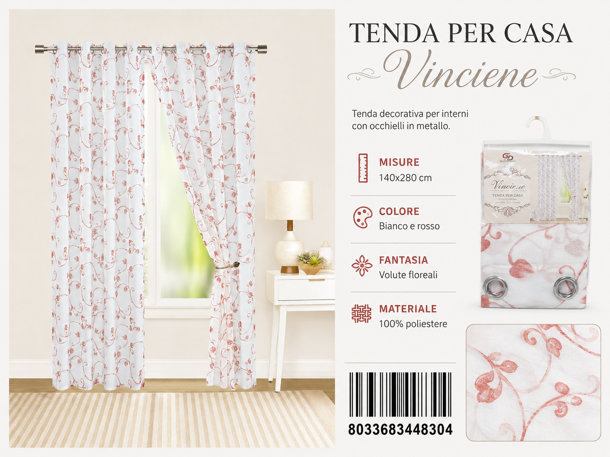 TENDA PER CASA VINCIENE 140*280CM - 8033683448304