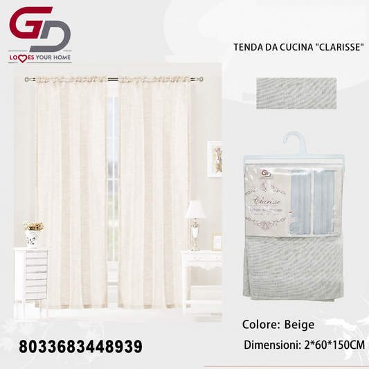 TENDA DA CUCINA CLARISSE 2*60*150CM 2*60*150CM