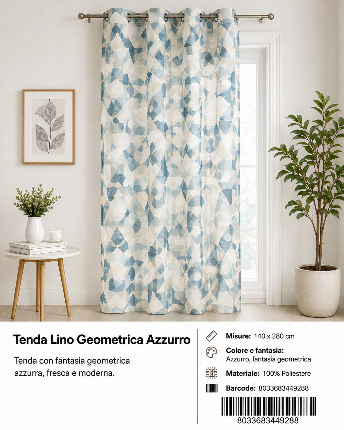 TENDA PER CASA VIRGINIA 140*280CM - 8033683449288