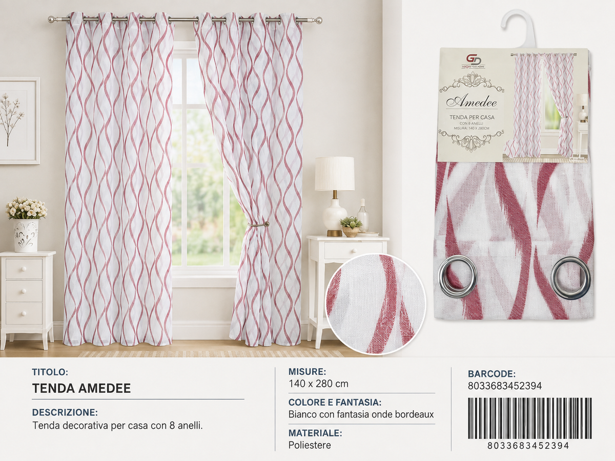 TENDA PER CASA AMEDEE 140*280CM - 8033683452394