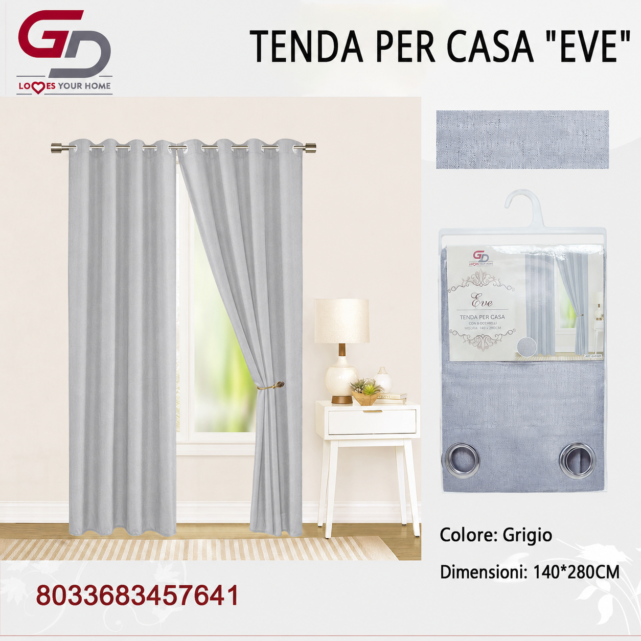 TENDA PER CASA EVE 140*280CM