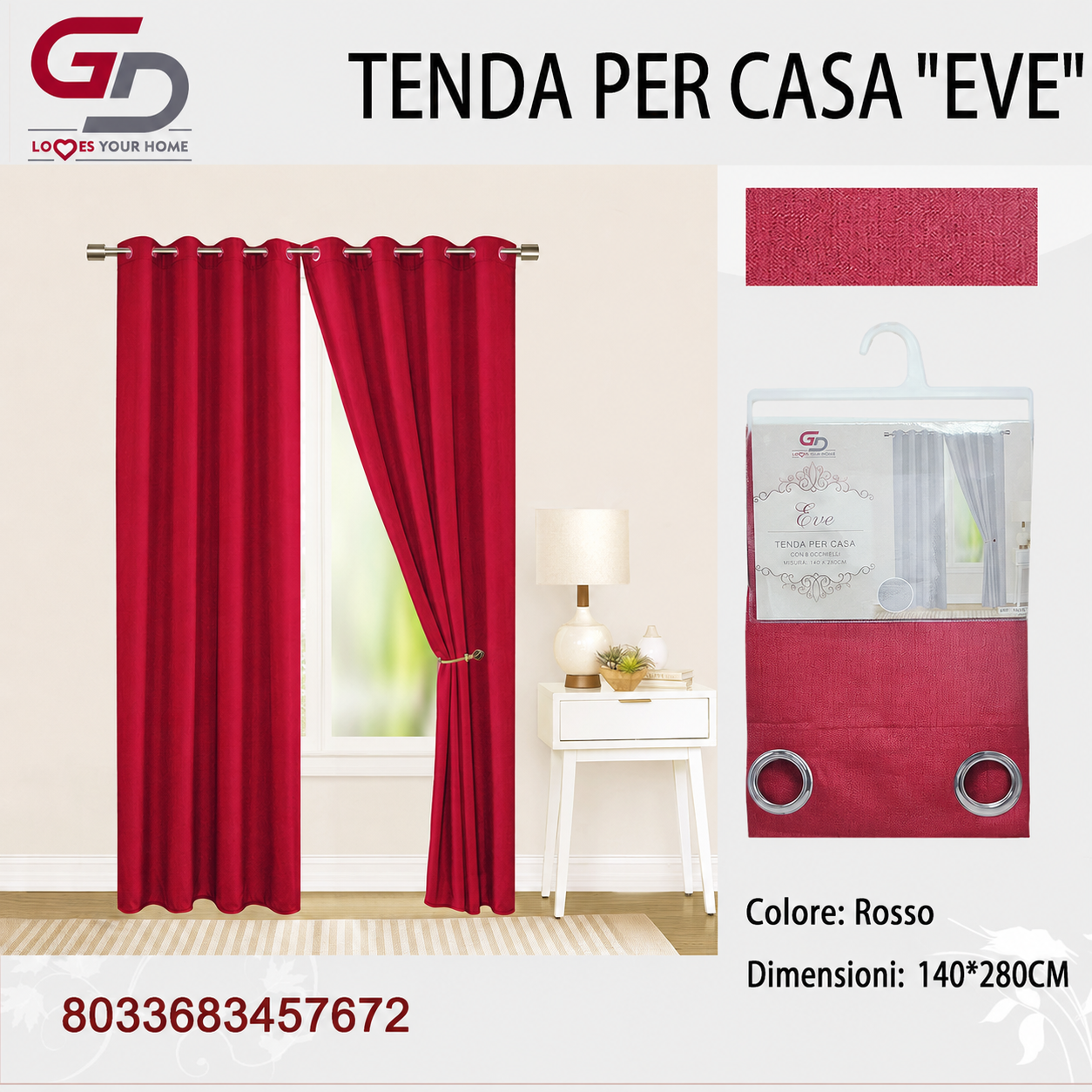 TENDA PER CASA EVE 140*280CM