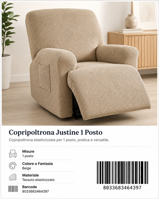Copripoltrona Justine 1 Posto