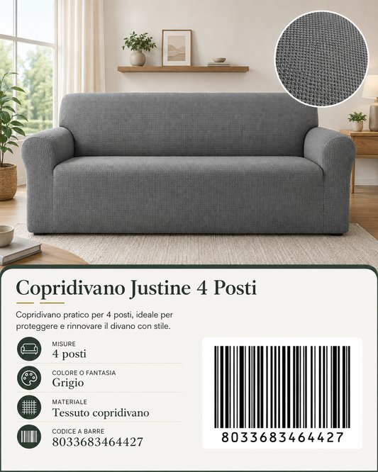 Copridivano Justine 4 Posti - 8033683464427