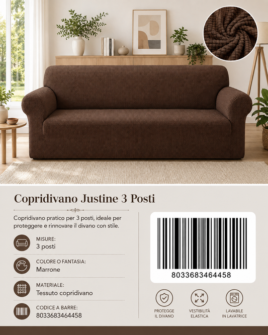 Copridivano Justine 3 Posti - 8033683464458