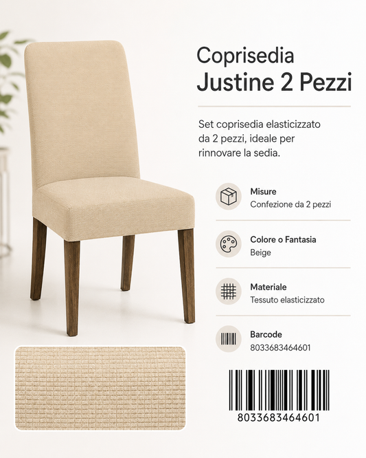 Coprisedia Justine 2 Pezzi