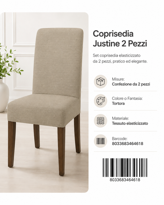 Coprisedia Justine 2 Pezzi