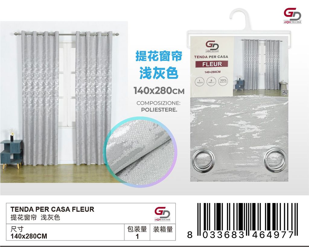 TENDA PER CASA FLEUR 140*280CM