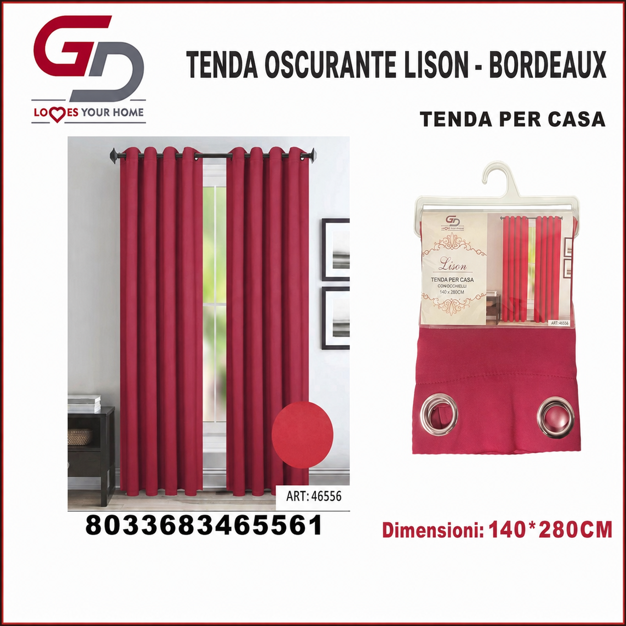 TENDA PER CASA LISON 140*280CM 140*280CM